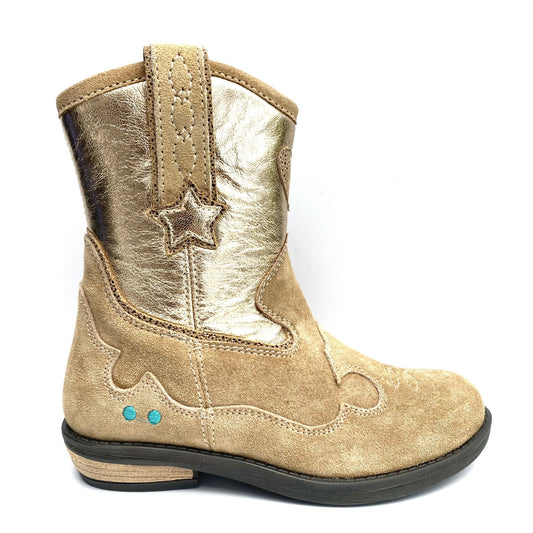 Bunnies cowboy laars beige goud