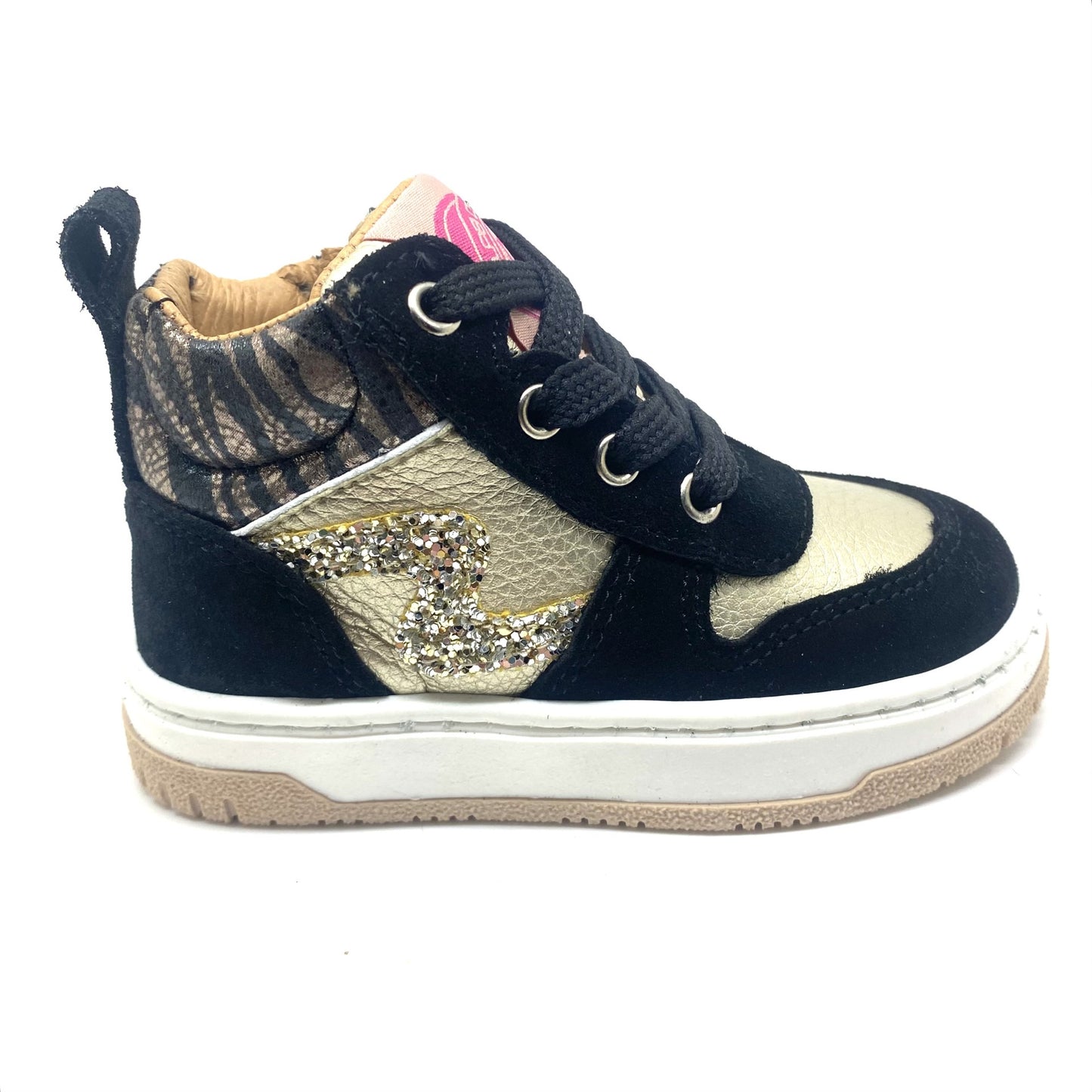 Develab sneaker zwart en goud