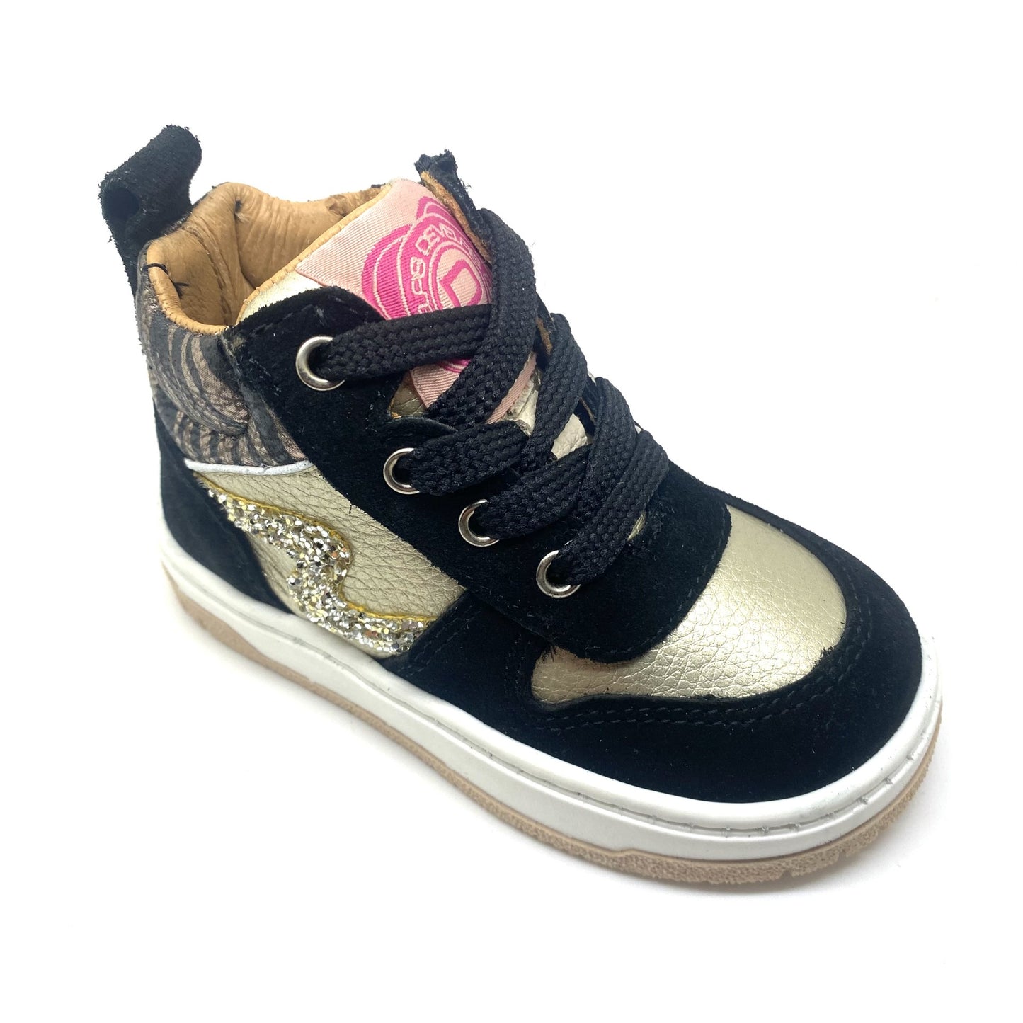 Develab sneaker zwart en goud