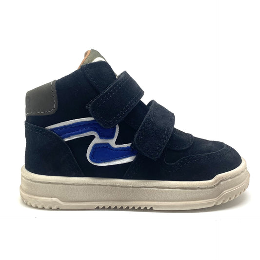 Develab hoge blauwe sneaker met velcro