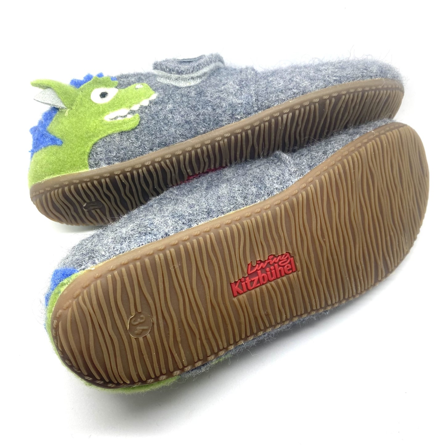 Kitzbühel grijze pantoffel met draak