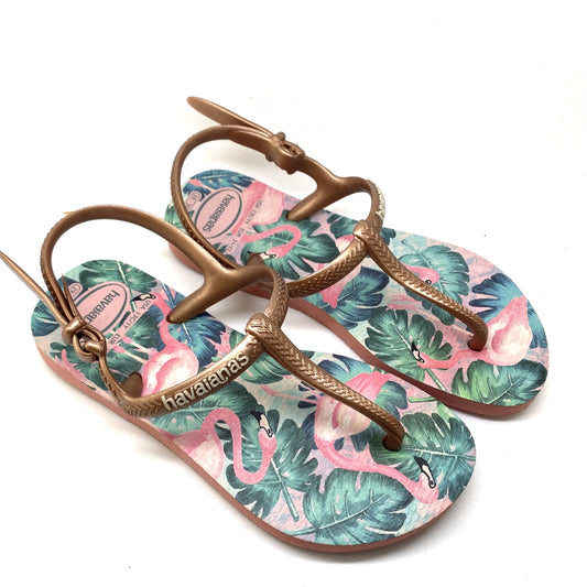 Havaianas met flamingo's en bandje achteraan