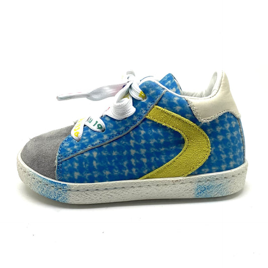 Rondinella sneaker blauw met geel accent
