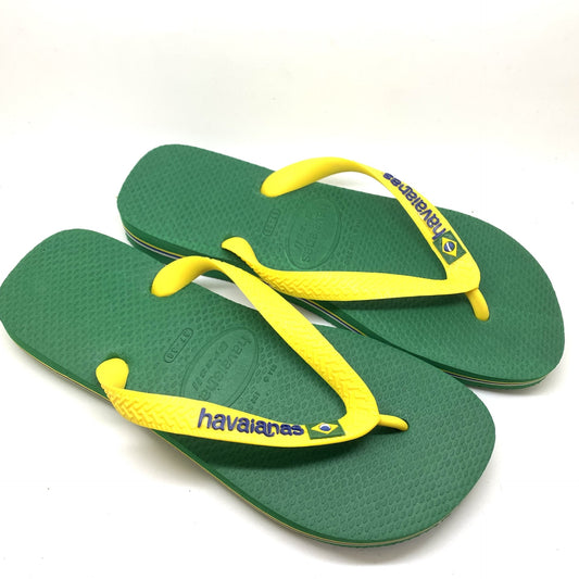 Havaianas groen met geel bandje
