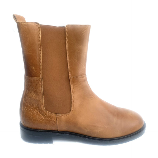 Hip half hoge laars met rek aan de zijkant en rits