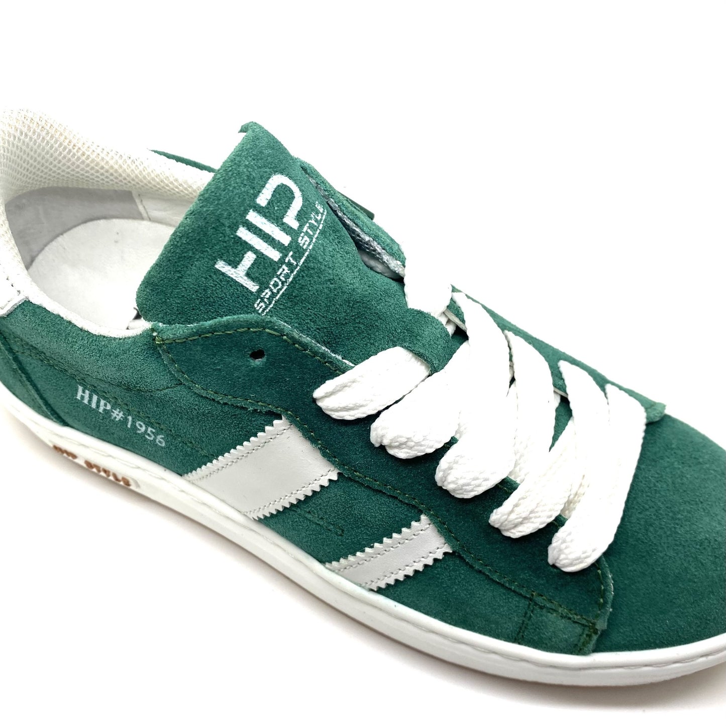 Hip lage sneaker groen wit