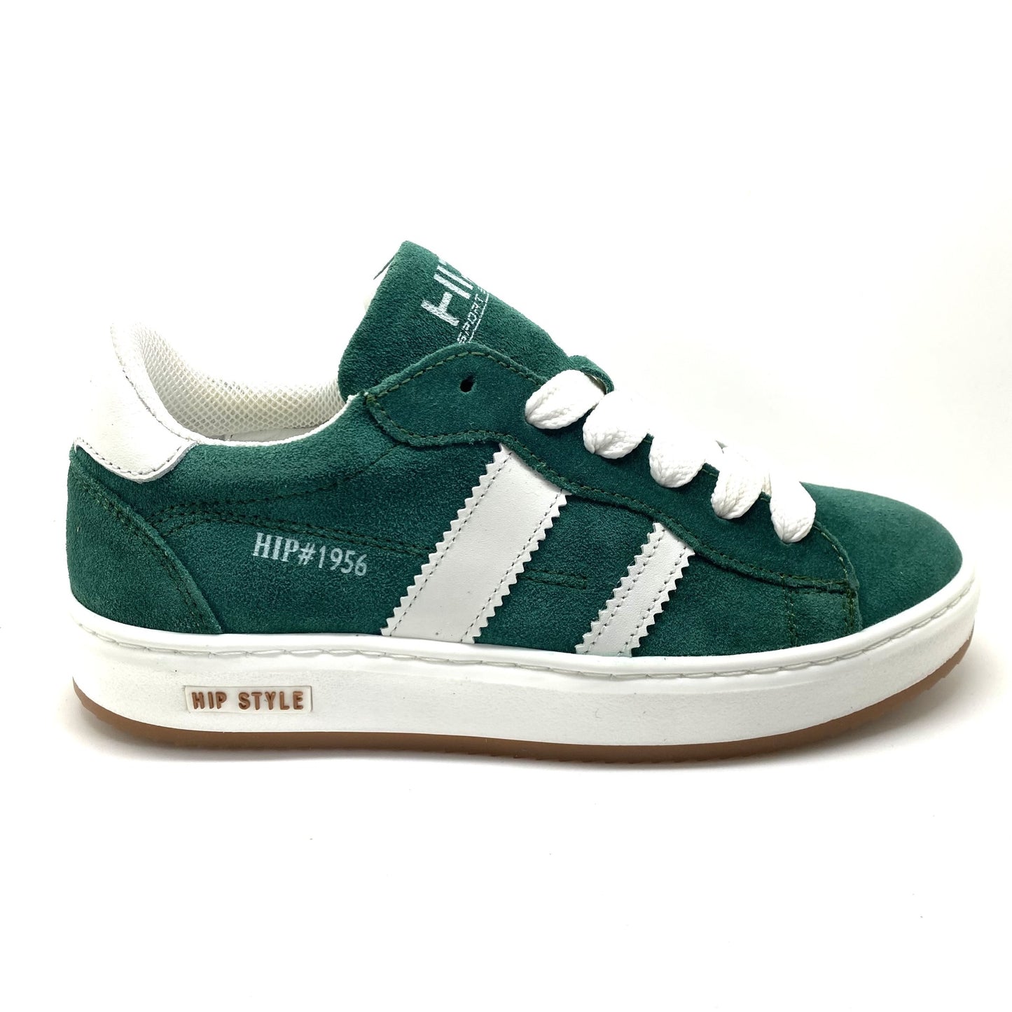 Hip lage sneaker groen wit