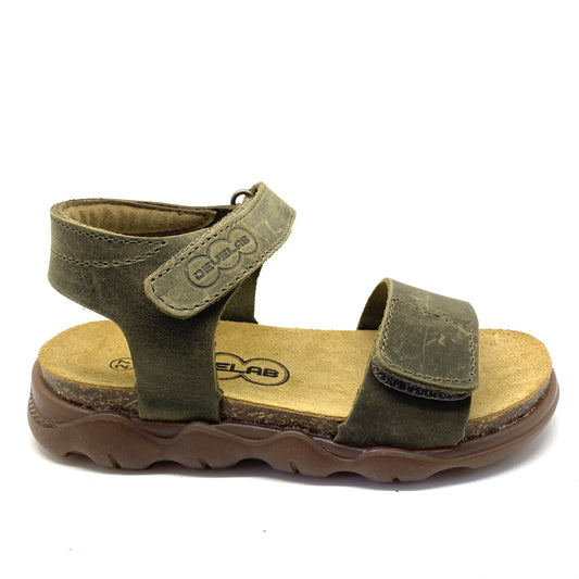 Develab sandaal kaki met 2 velcro's en dikke flexibele zool