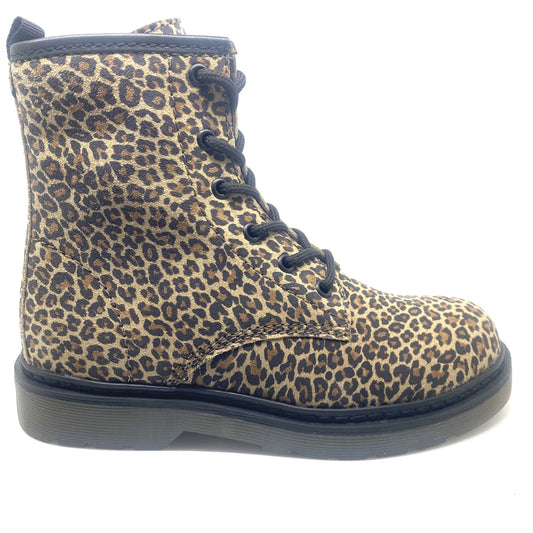 Hip hoge leopard veter bottine