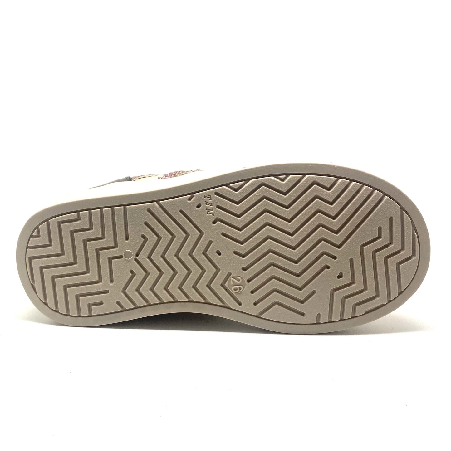 Lunella sneaker roos met goud en glitter