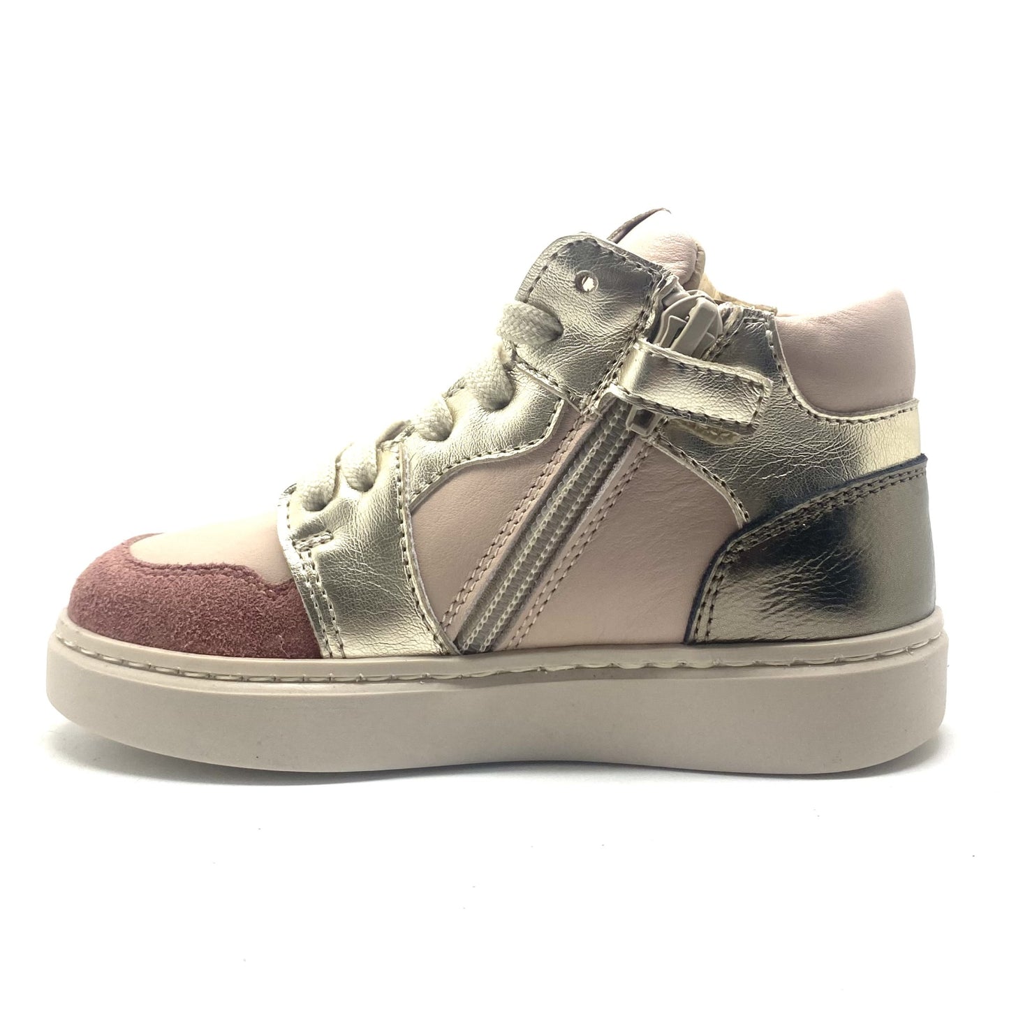 Lunella sneaker roos met goud en glitter