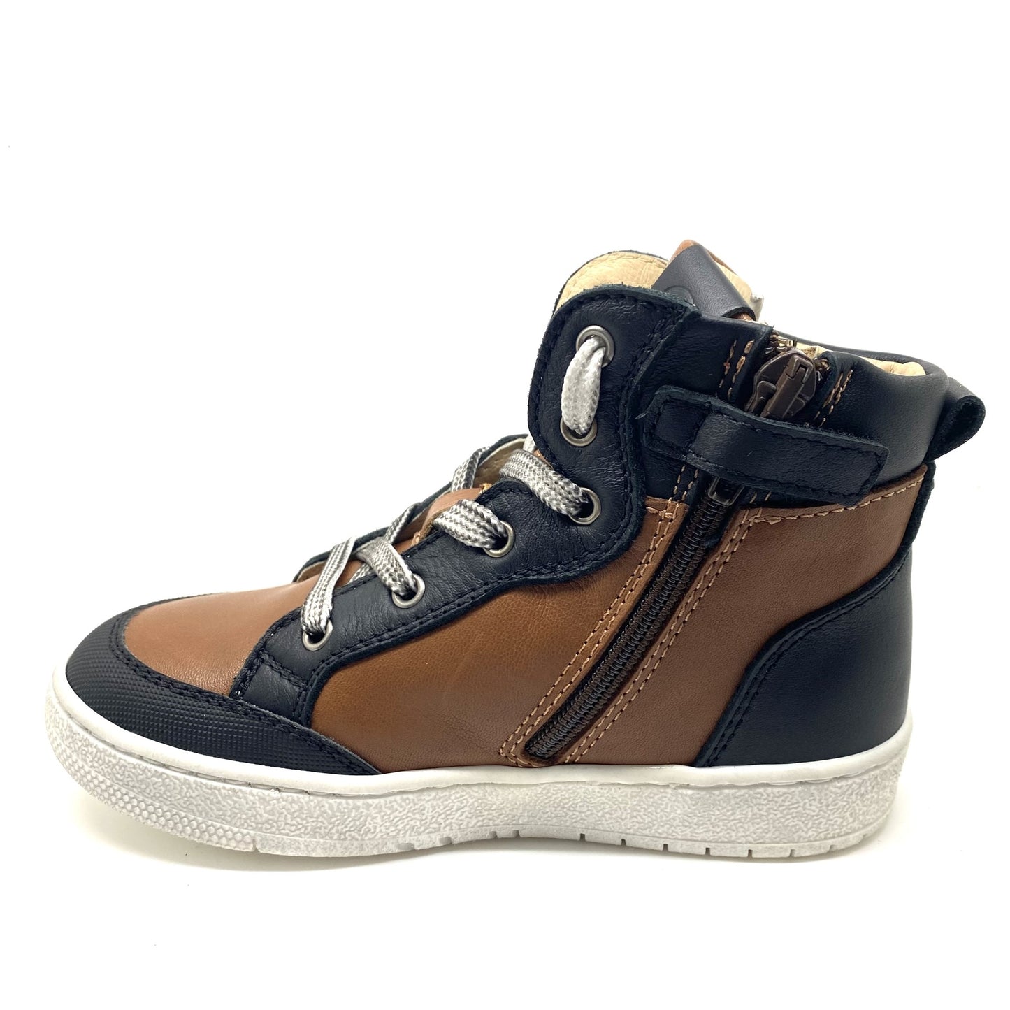 Lunella hoge sneaker bruin en zwart