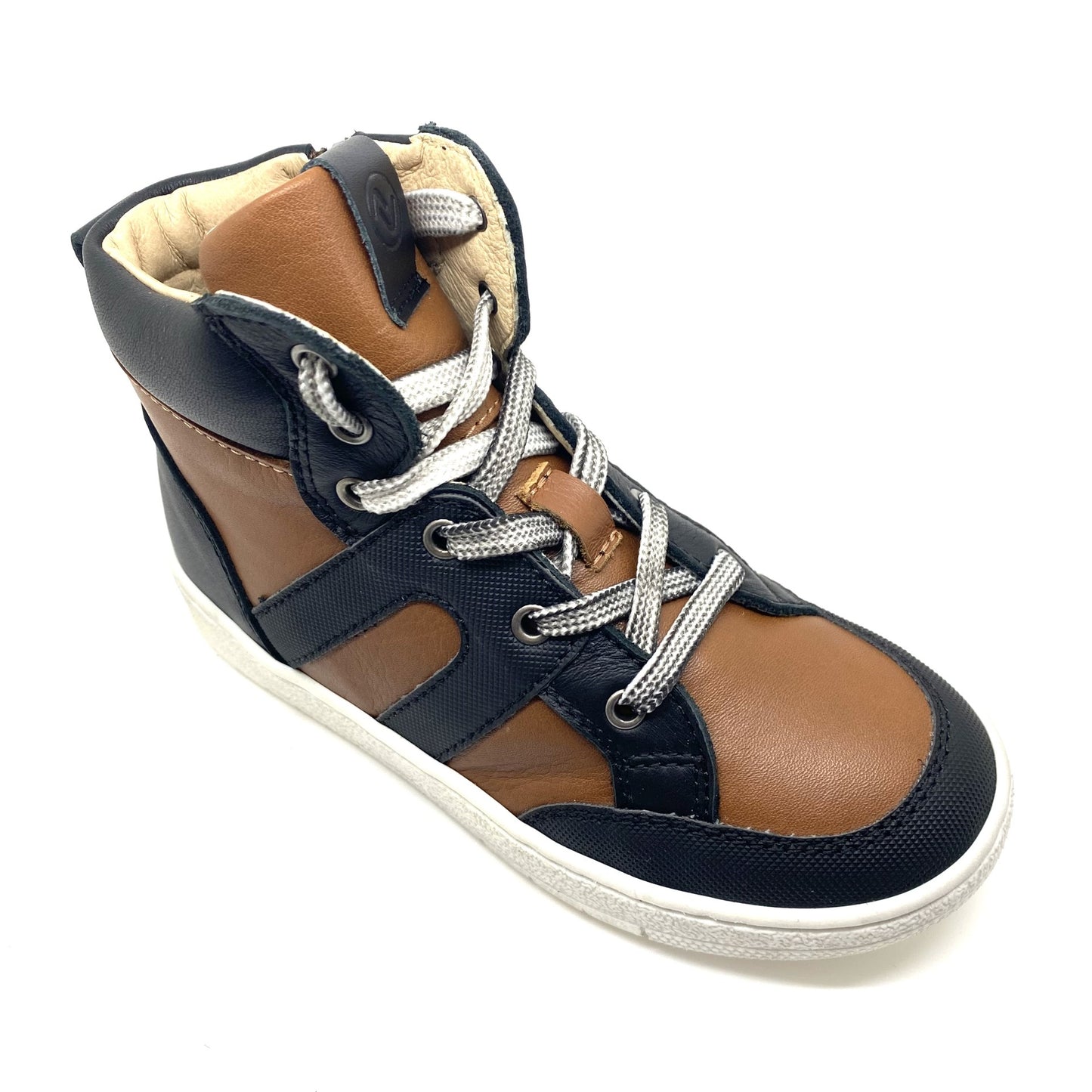 Lunella hoge sneaker bruin en zwart