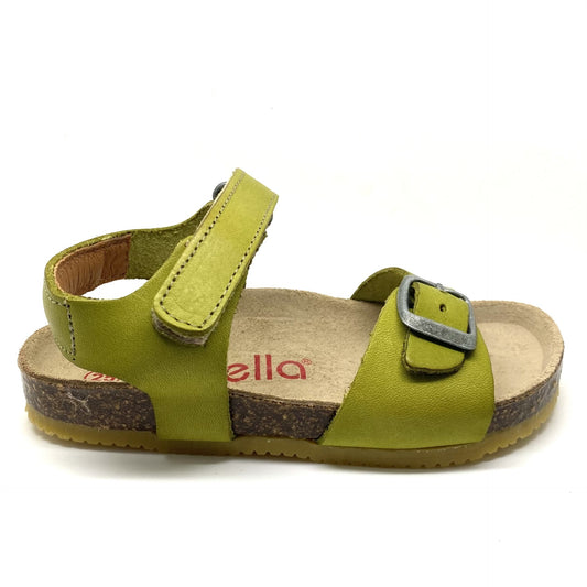 Lunella sandaal pistache kleur met voorgevormd voetbedje.