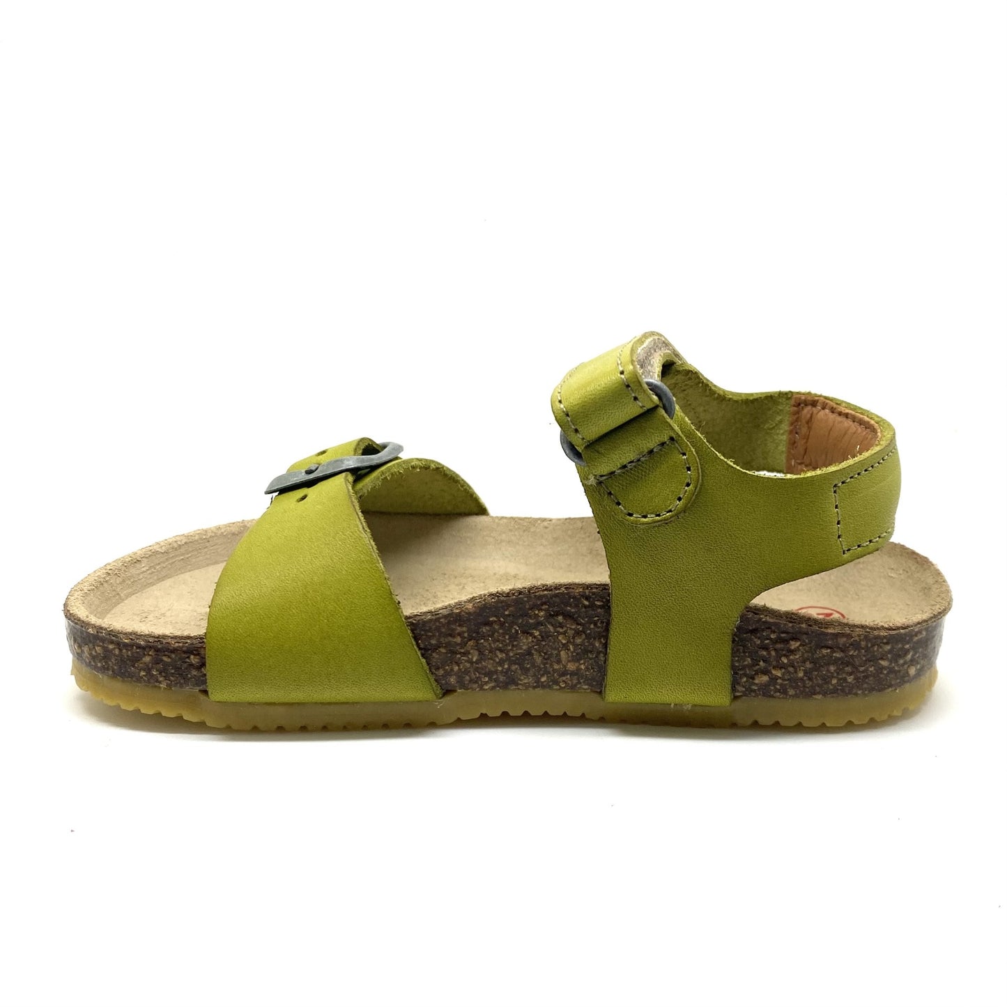 Lunella sandaal pistache kleur met voorgevormd voetbedje.