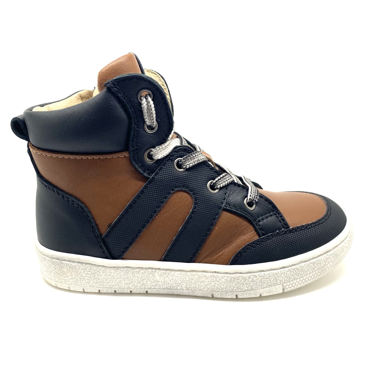 Lunella hoge sneaker bruin en zwart