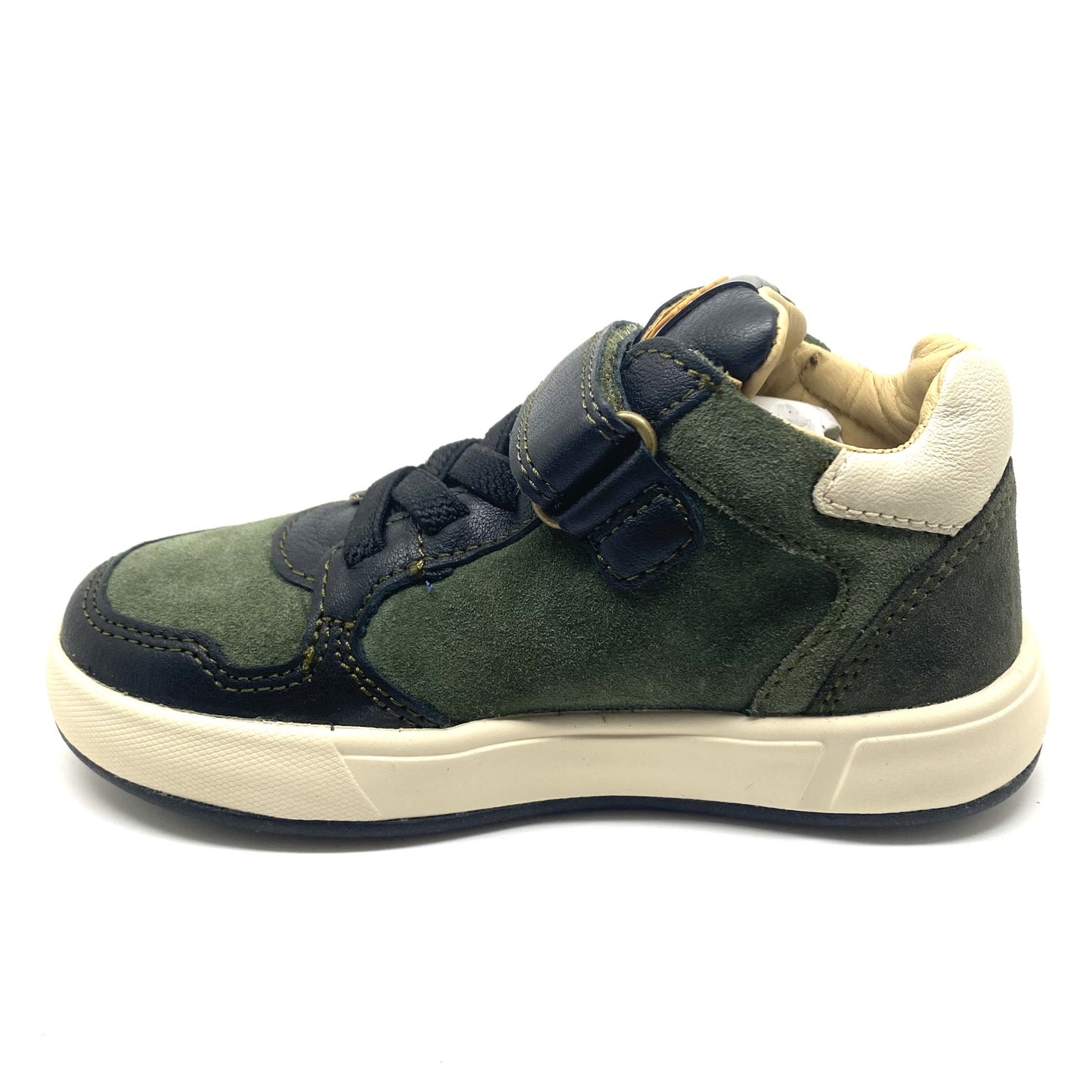 Stones and Bones Palmy velcro schoen groen bruin accent