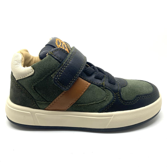 Stones and Bones Palmy velcro schoen groen bruin accent