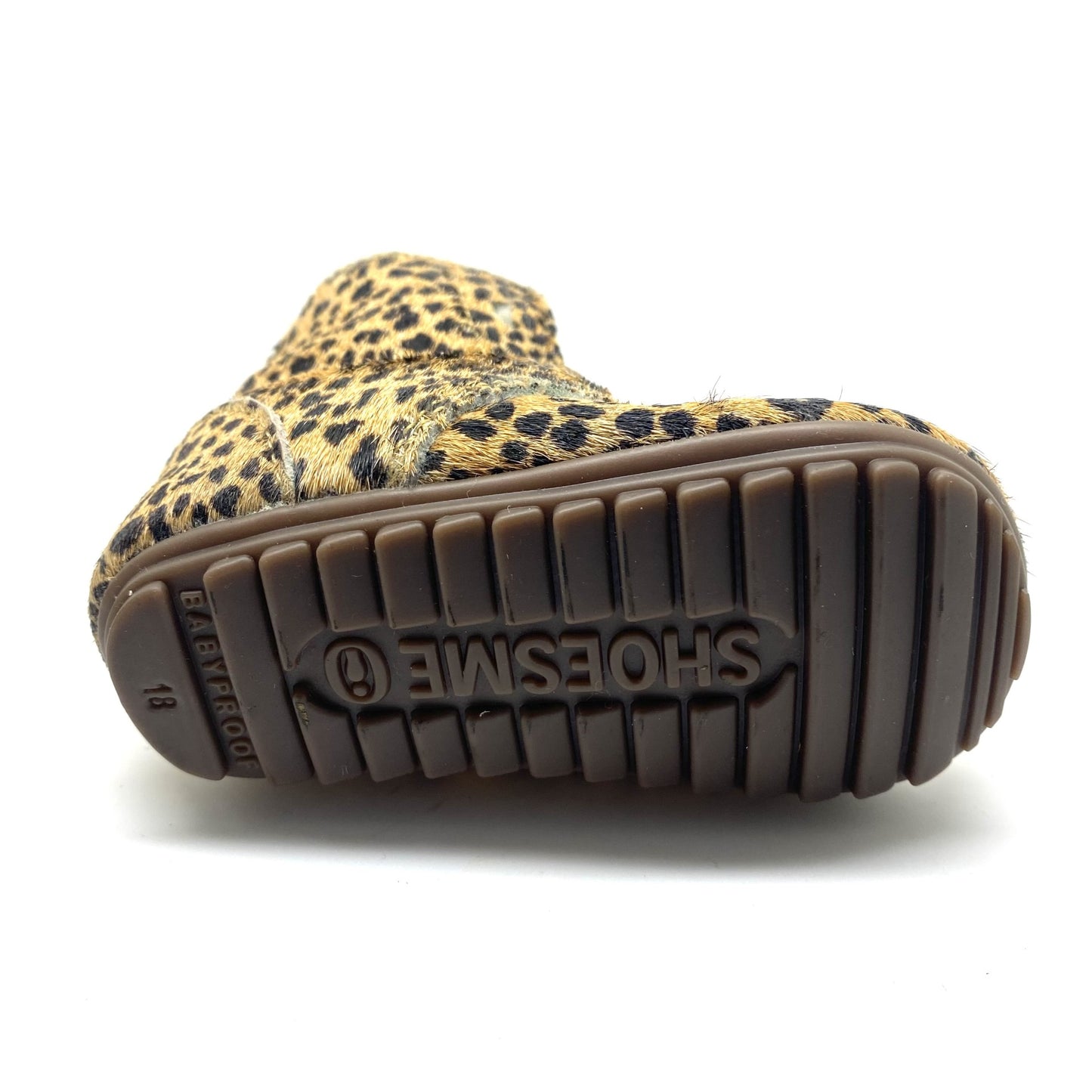 Shoesme parkschoen leopard print volledig met pels binnenin