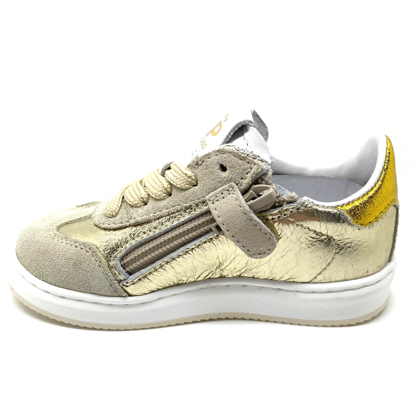 Pinocchio lage sneaker goud metallic