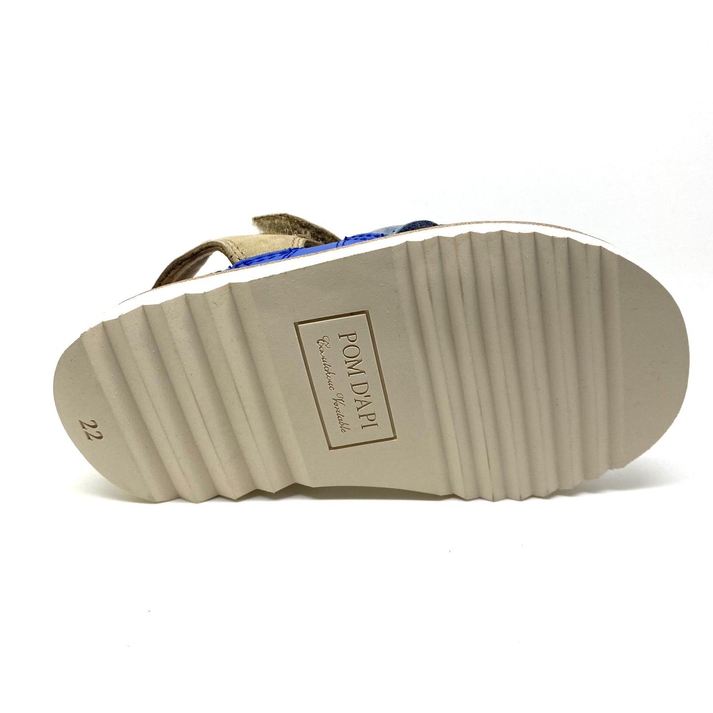 Pom D'Api sandaal blauw beige