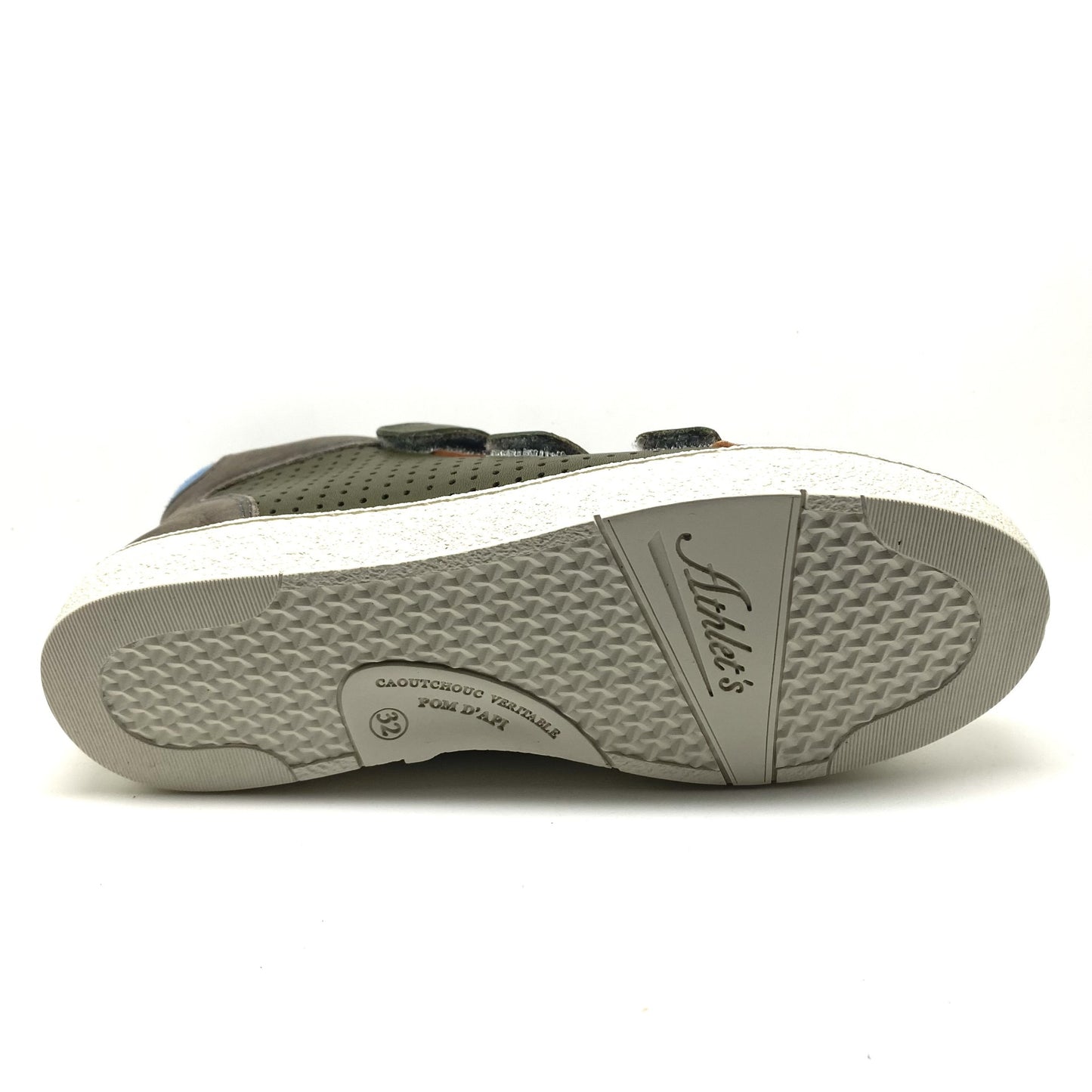 Pom D'api sneaker kaki met 3 velcro