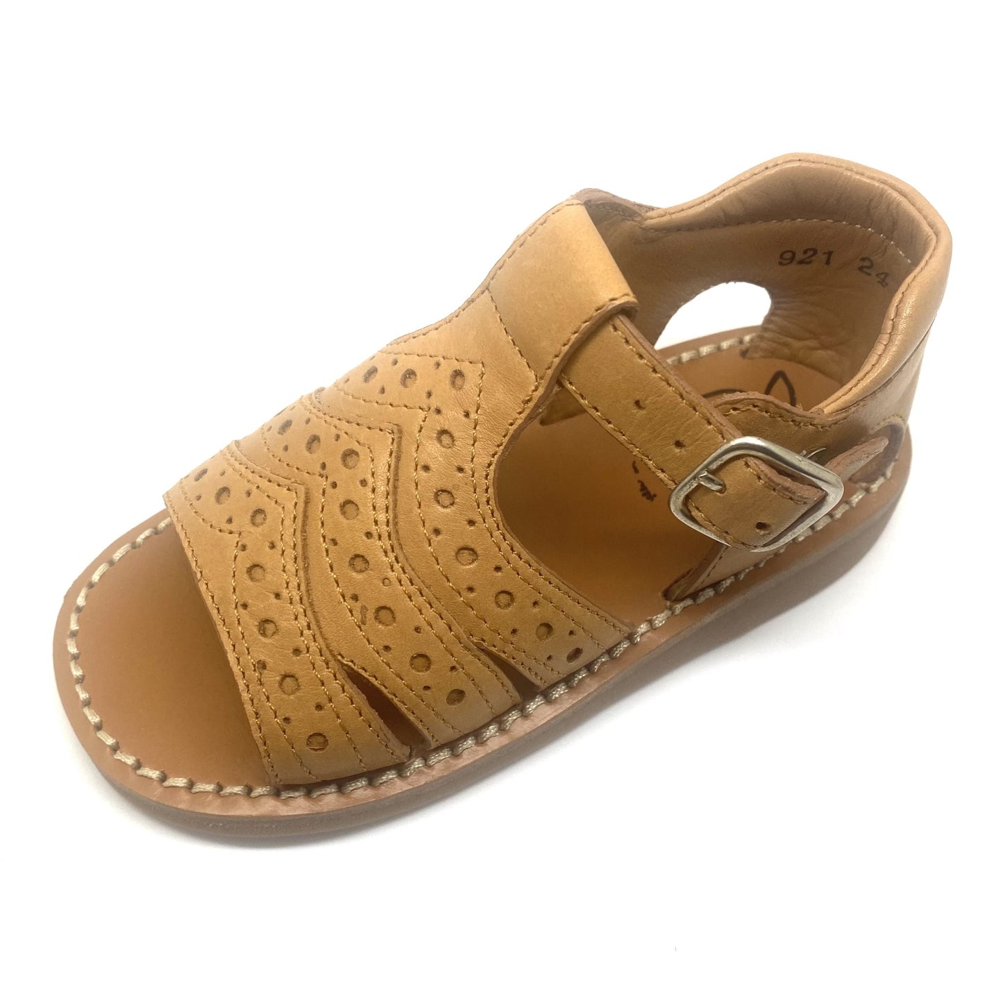 Pom D'api sandaal klassiek cognac kleur