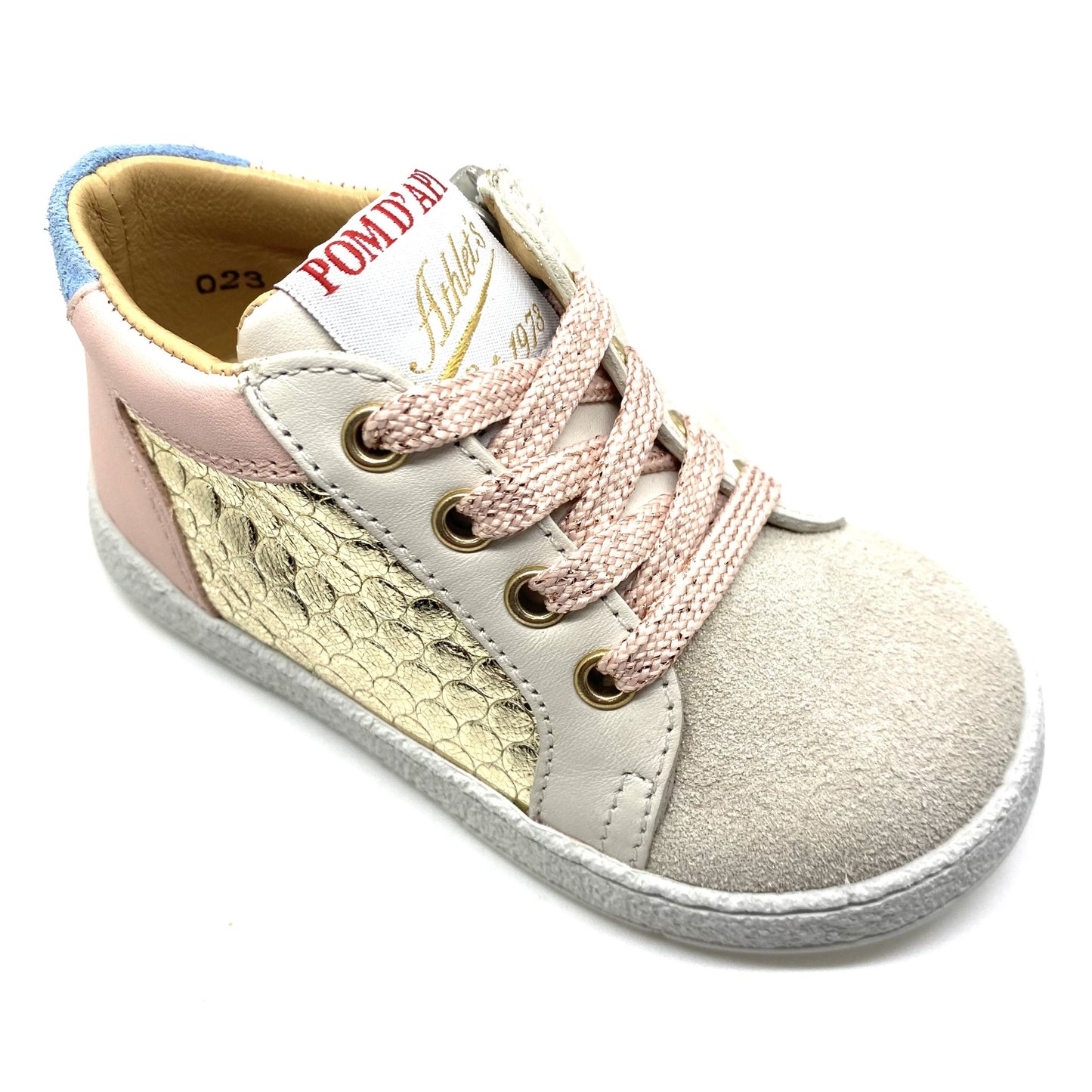 Pom D'Api sneaker beige goud roos