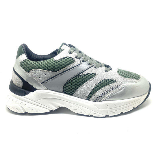 Hip runner groen en zilver
