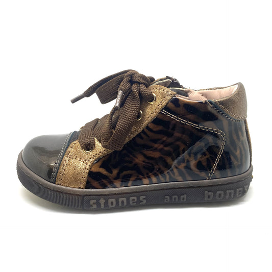 Stones And Bones sneakertje met leopard print