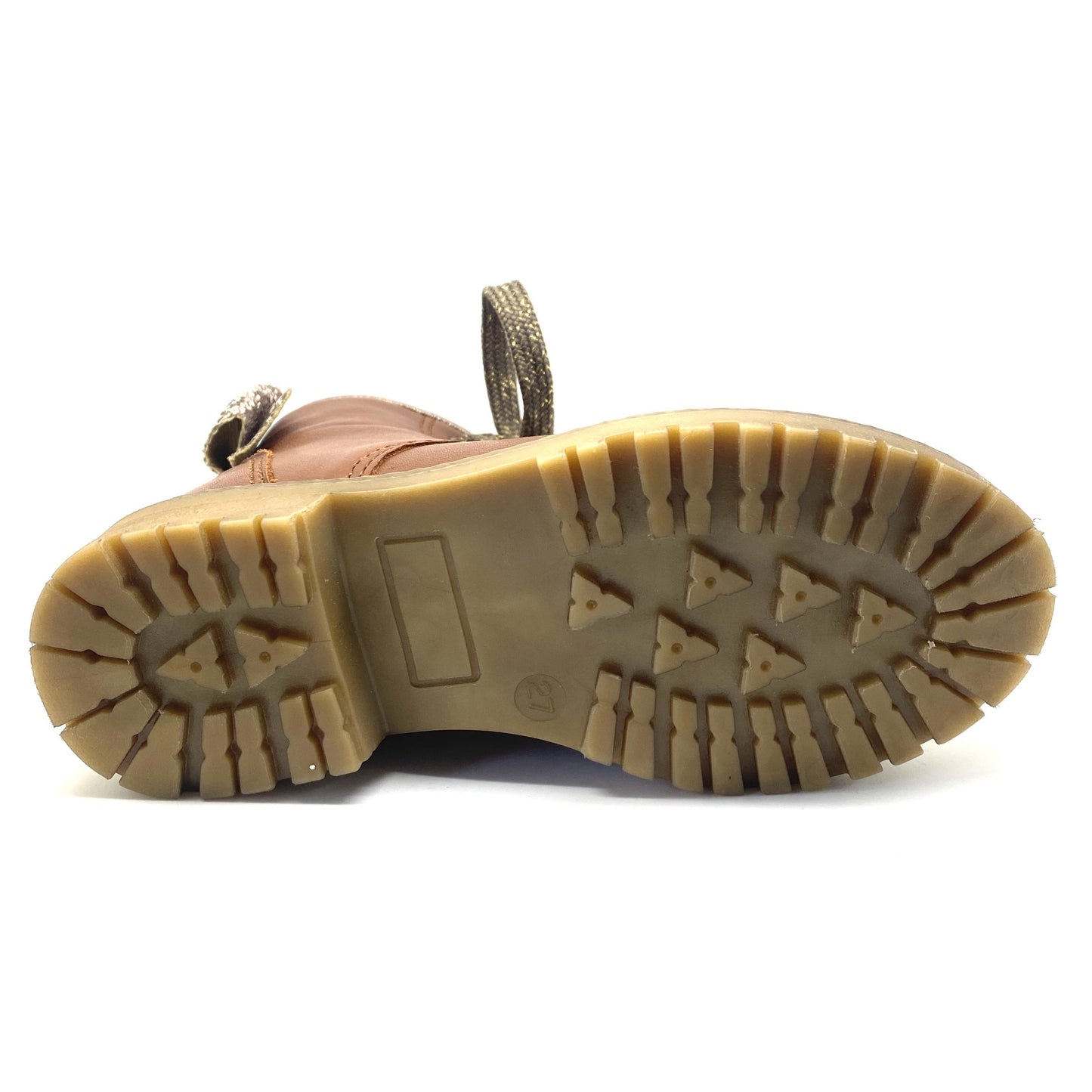 Clic bottine cognac met strik achteraan