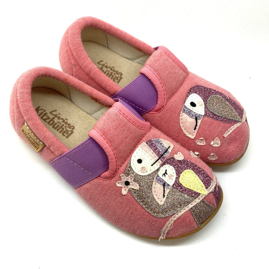 Kitzbühel pantoffel roos met toekan.