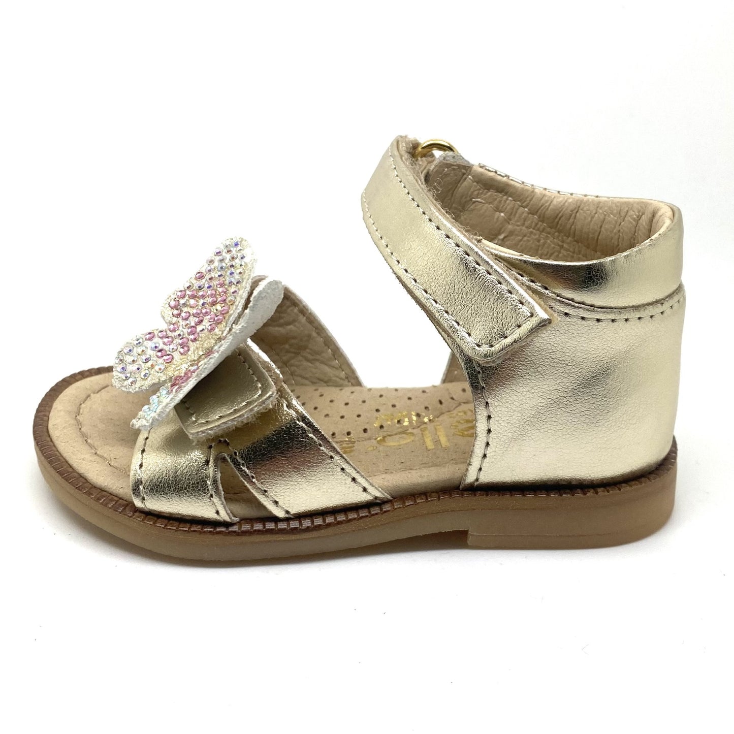 Lunella sandaal goud met glitter vlinder