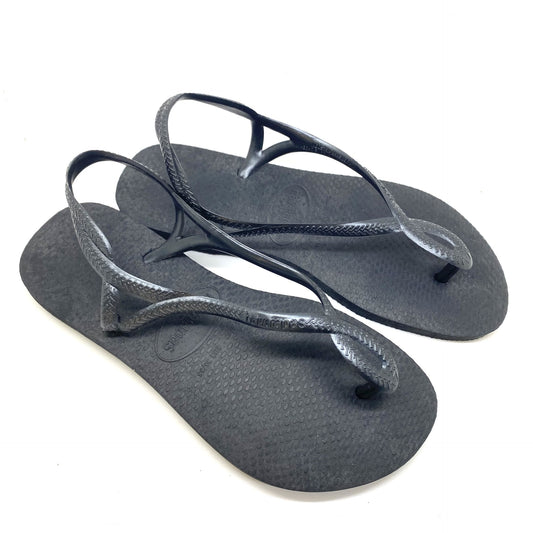 Havaianas zwart met bandje achteraan